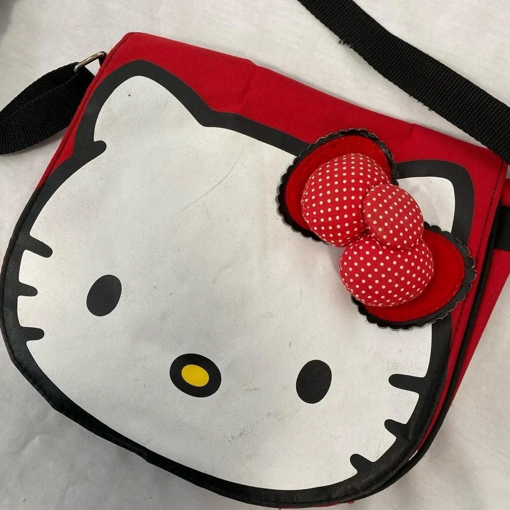 Hello Kitty red white polka dot mini messenger bag